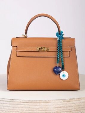 Jade & Evil Eye Love Bag Charm NWOT